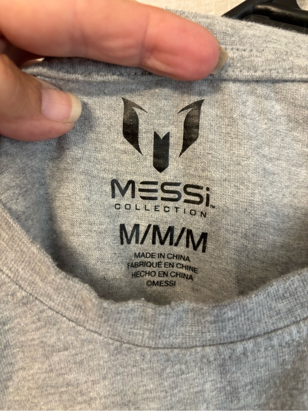 MESSi Grey Short Sleeve Logo Tee - Picture 3 of 3